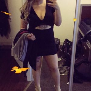 Black bodycon dress w/ cutout